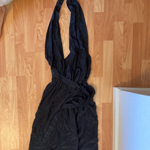 Reformation Silk Wraparound Maxi Dress Size Small Grey - Picture 1 of 3